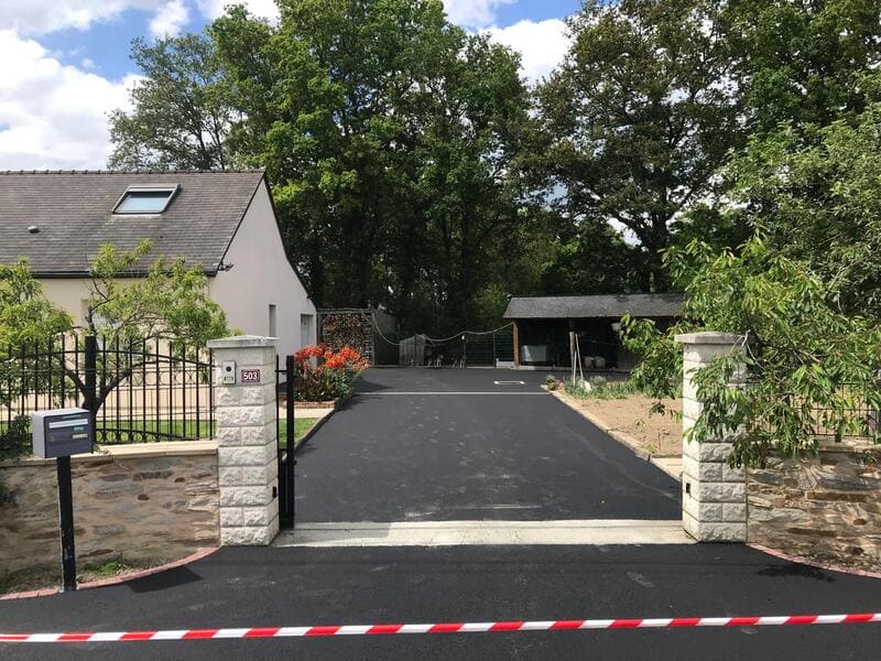 chantier enrobage particulier après