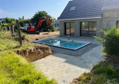 Pose d’une Piscine coque 7×3,50m